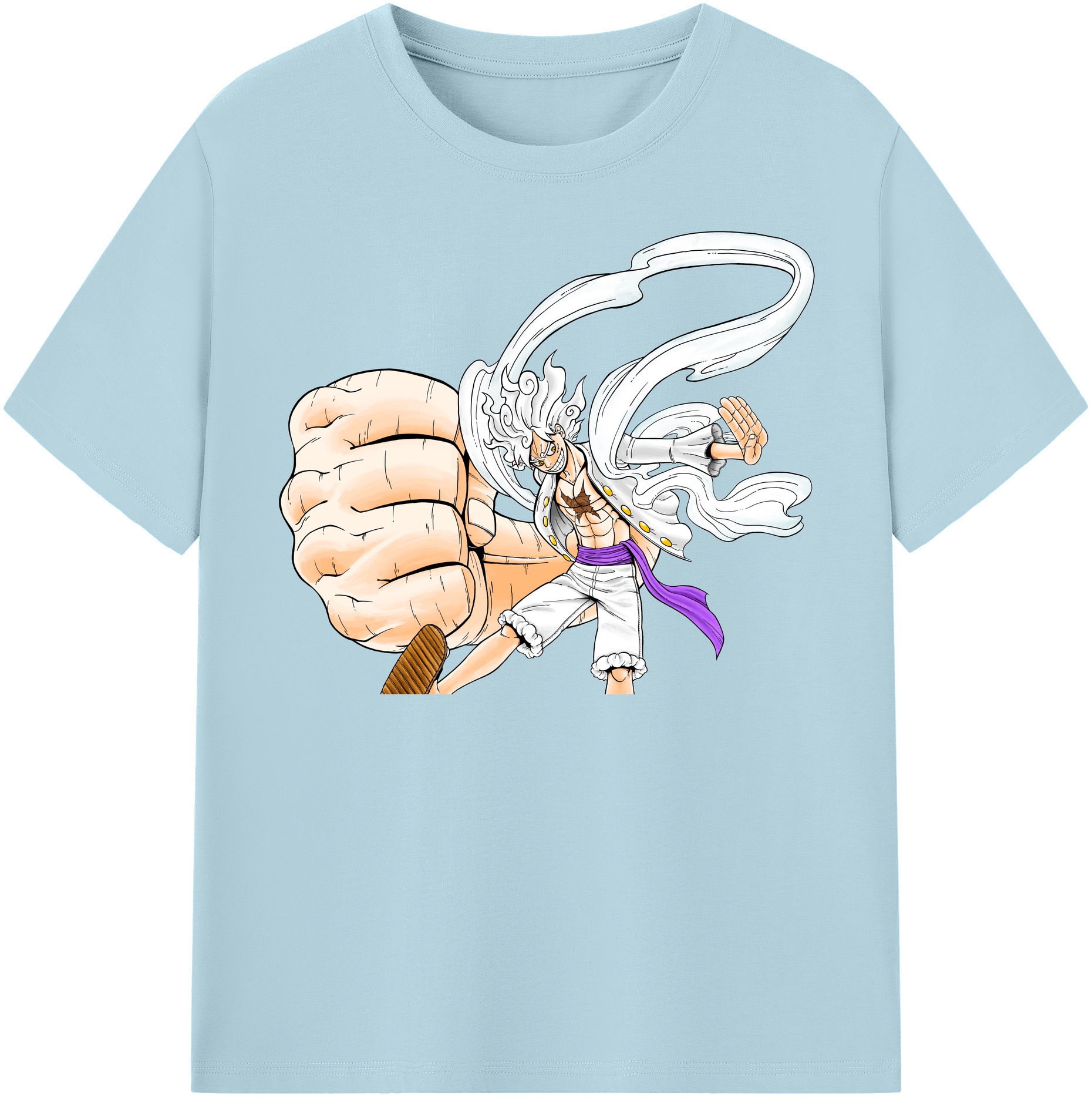 ワンピース モンキー・D・ルフィ ONE PIECE Monkey D. Luffy 綿100％半袖Tシャツ（フロントプリント）